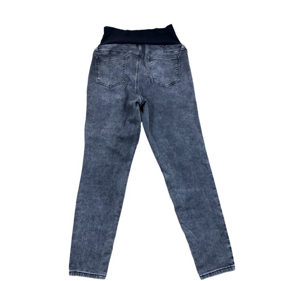 Sonoma Maternity Denim Jegging Full Coverage Panel Black Acid Washed Size 16 - Picture 3 of 4